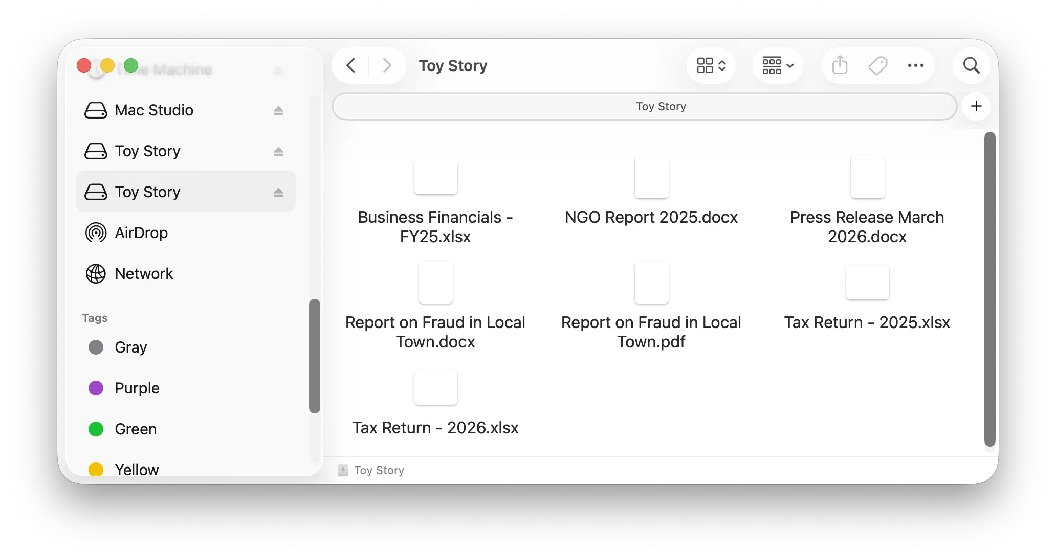 Development preview of a PhantomVault opened in Finder